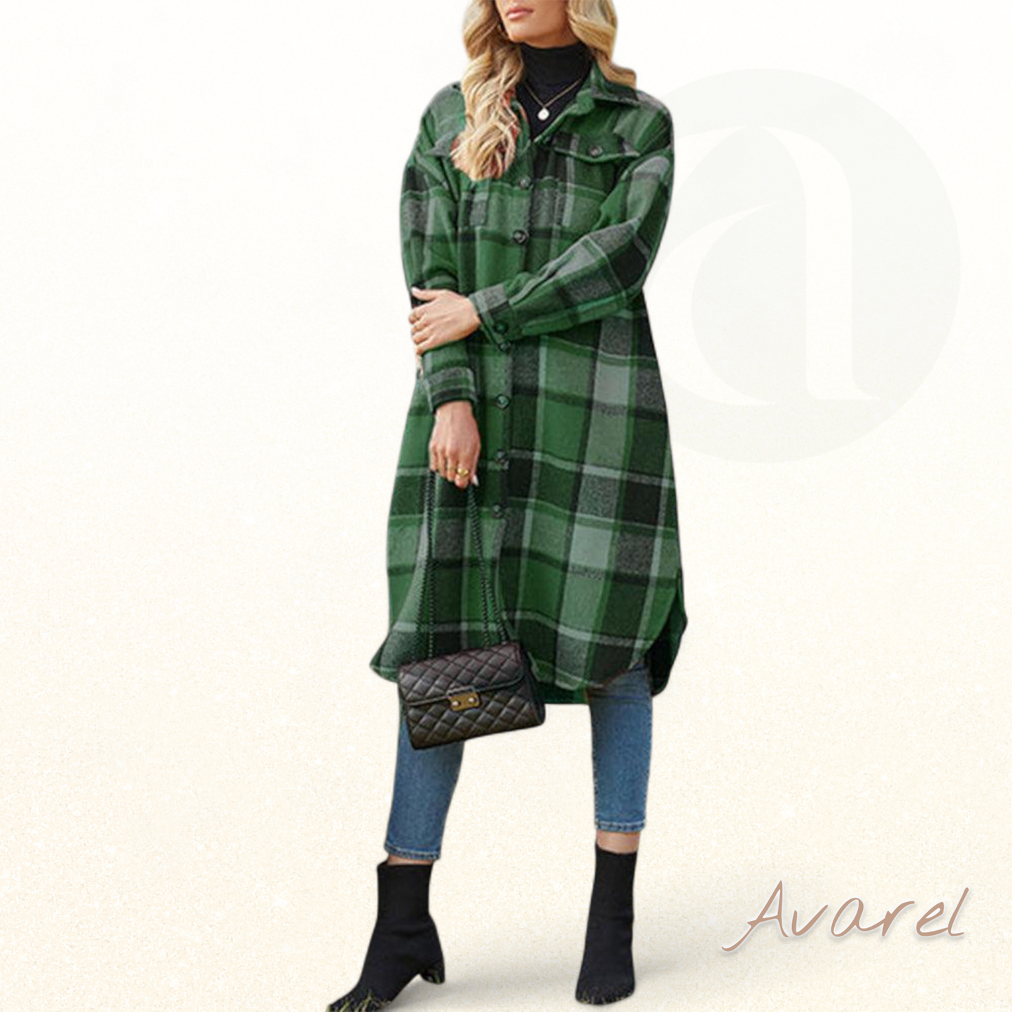 Stilvolle kariert Jacke mit elegante Reversknöpfe für ne trendy Look