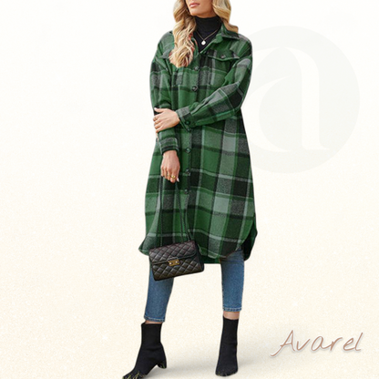 Stilvolle kariert Jacke mit elegante Reversknöpfe für ne trendy Look