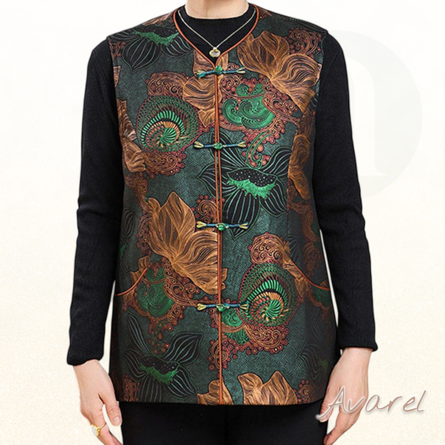 Retro-Chic West mit orientalischer Blumenstickerei für stilvolle Look