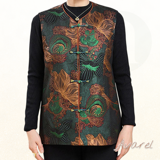 Retro-Chic West mit orientalischer Blumenstickerei für stilvolle Look