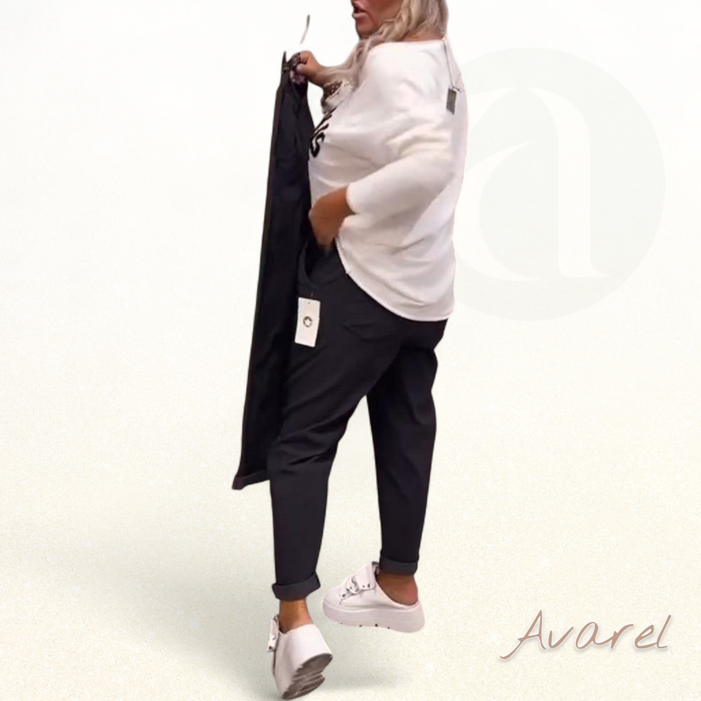 Bequemi, stylisch eiwäbigi Hose mit praktsche Täsche für de Alltag