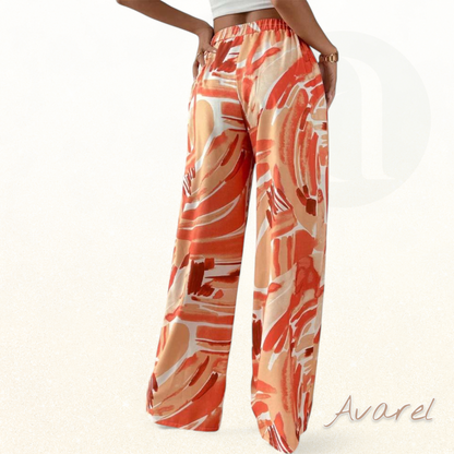 Stilvoll Freizeitshose mit Druckmuster und lockem, weitem Bein