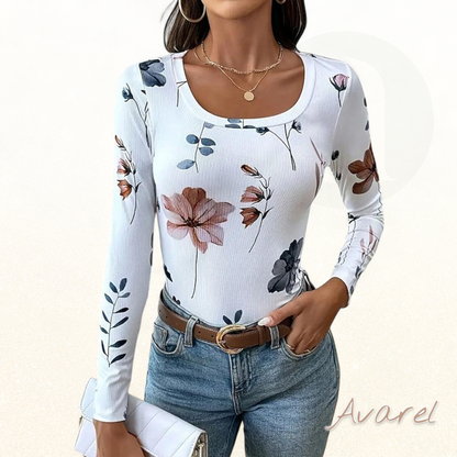 Stilvolls T-Shirt mit Blume-Design und vielseitigem Look