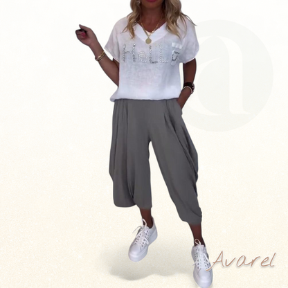 Lässigi einfarbigi Pluderhosen für Damen - Komfort und Stil perfekt zäme gsetzt