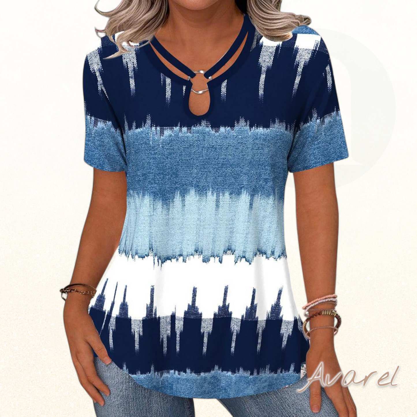 Casual T-Shirt mit stylischem Kontrastdruck für e lässigs Outfit