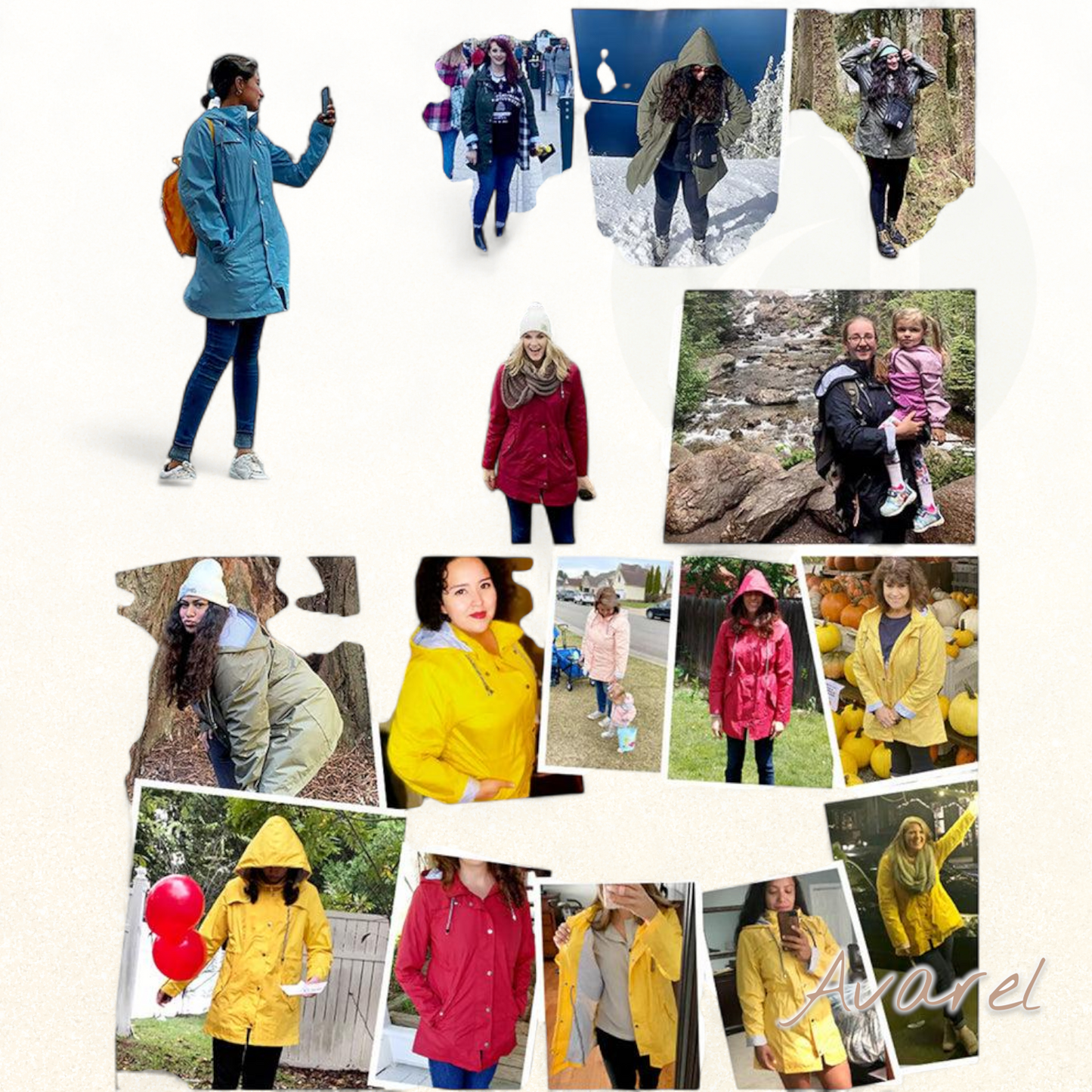 Frauenjacke mit wasserdichem und winddichtem Schutz