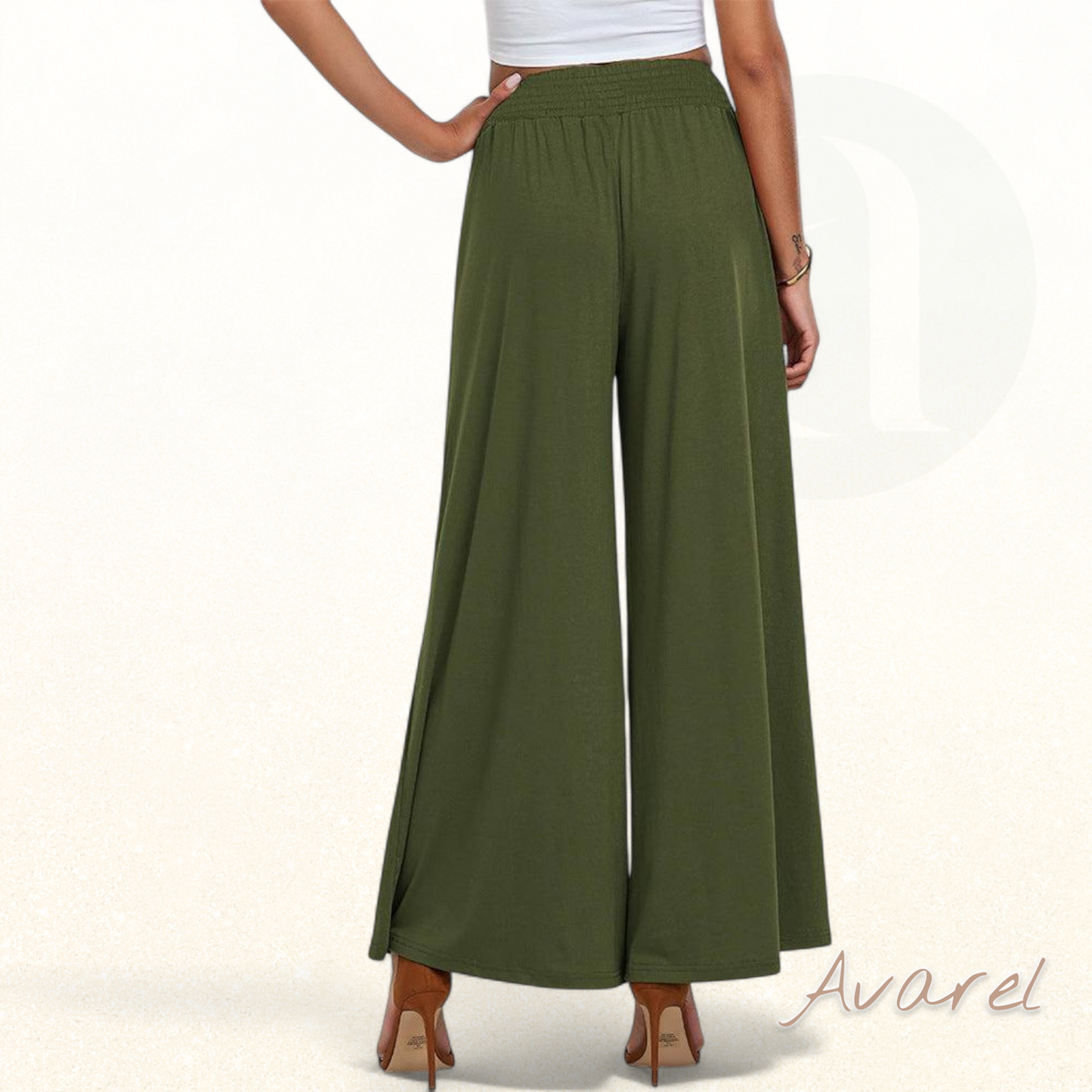 Hose mit elastischem Bund und Bootcut-Design für meh Komfort