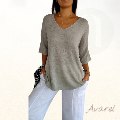 Kateria | Damenbluse mit V-Ausschnitt – modisch, bequem und stilvoll für dr perfekte Look