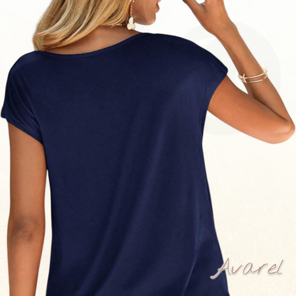 Elegantes Top mit zeitlosem Umhängekragen und stilvollen Fledermausärmeln