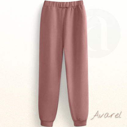 Chillig Fleece-Freizeit-Hose mit schickem Buchstabe-Print