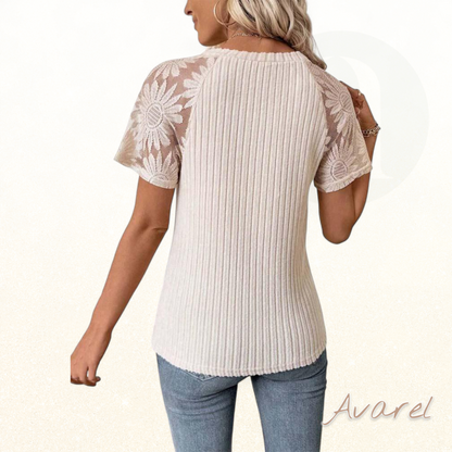 Stylischs einfarbiges T-Shirt mit Rundhals und Raglanärmel