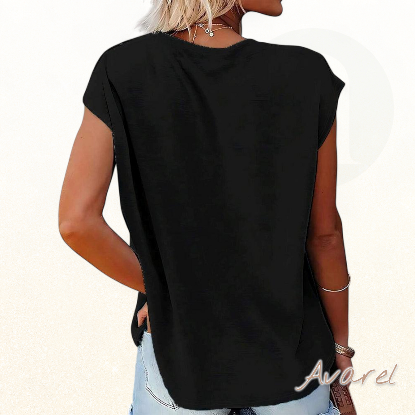 Stylisch T-Shirt mit Rundhalsausschnitt, Farbverlauf und Kontrast-Design