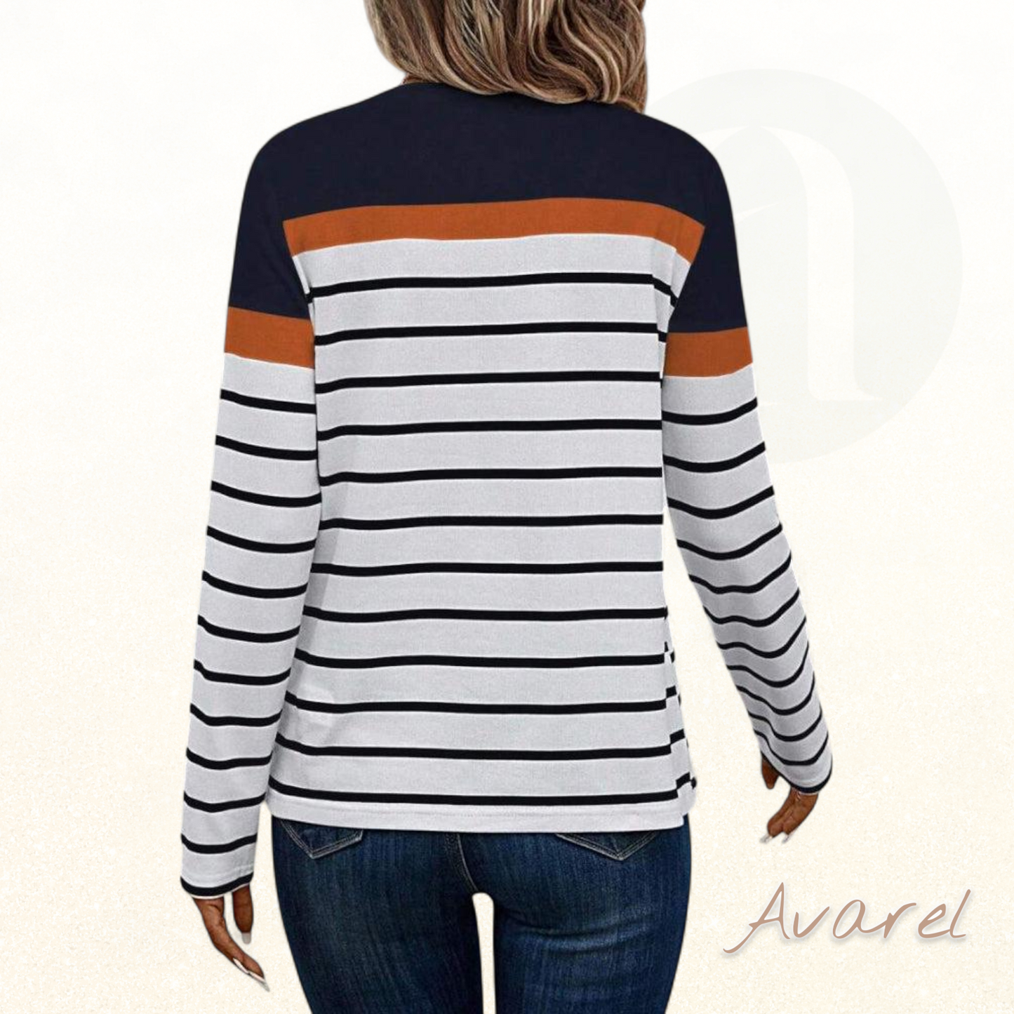 Top mit stilvollem Streifenmuster und auffälliger Kontrastfärb für de perfekte Casual-Look