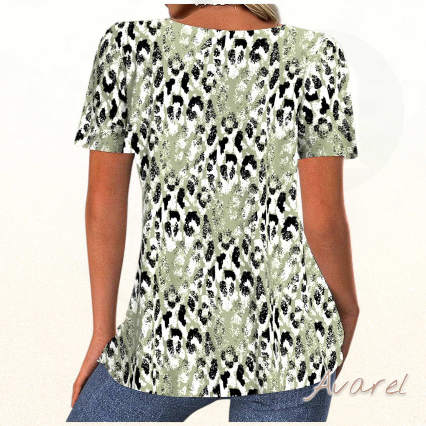 Stylisch bedruckts T-Shirt mit Rundhalsausschnitt und Kurzarm