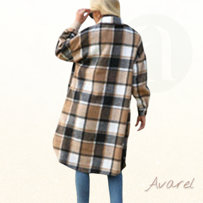 Stilvolle kariert Jacke mit elegante Reversknöpfe für ne trendy Look