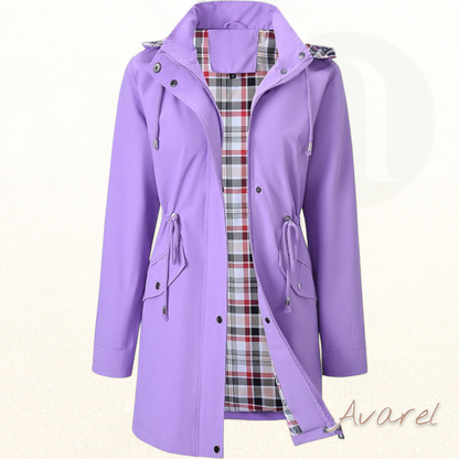 Eleganter Damen-Wasserfester Trenchcoat mit Kapuze für stilvollen Schutz bi jedem Wetter