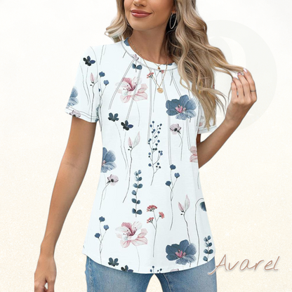 T-Shirt Rundhals Allmatch mit trendy Drukkig für jede Gelegenheit