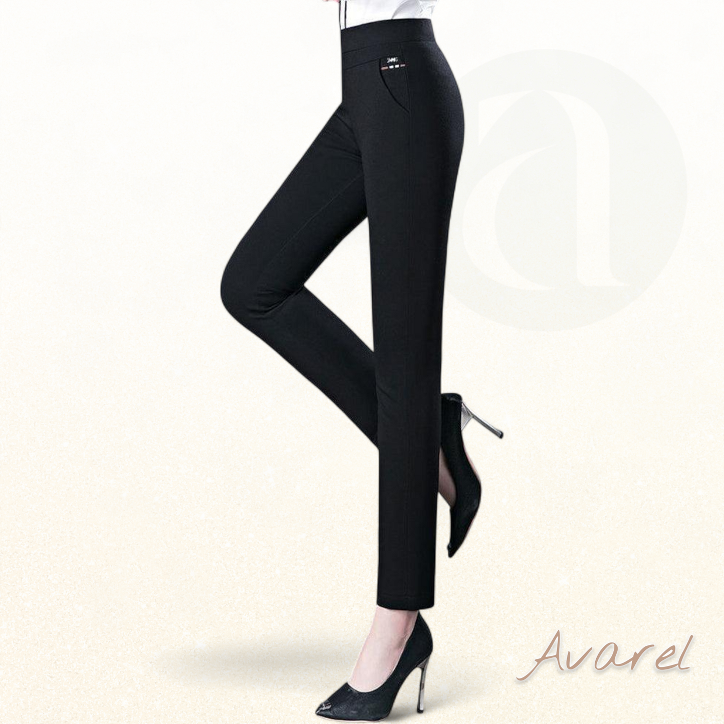 Stilvoll Hochtaillierte Hose mit praktische Tasche für de perfekte Look