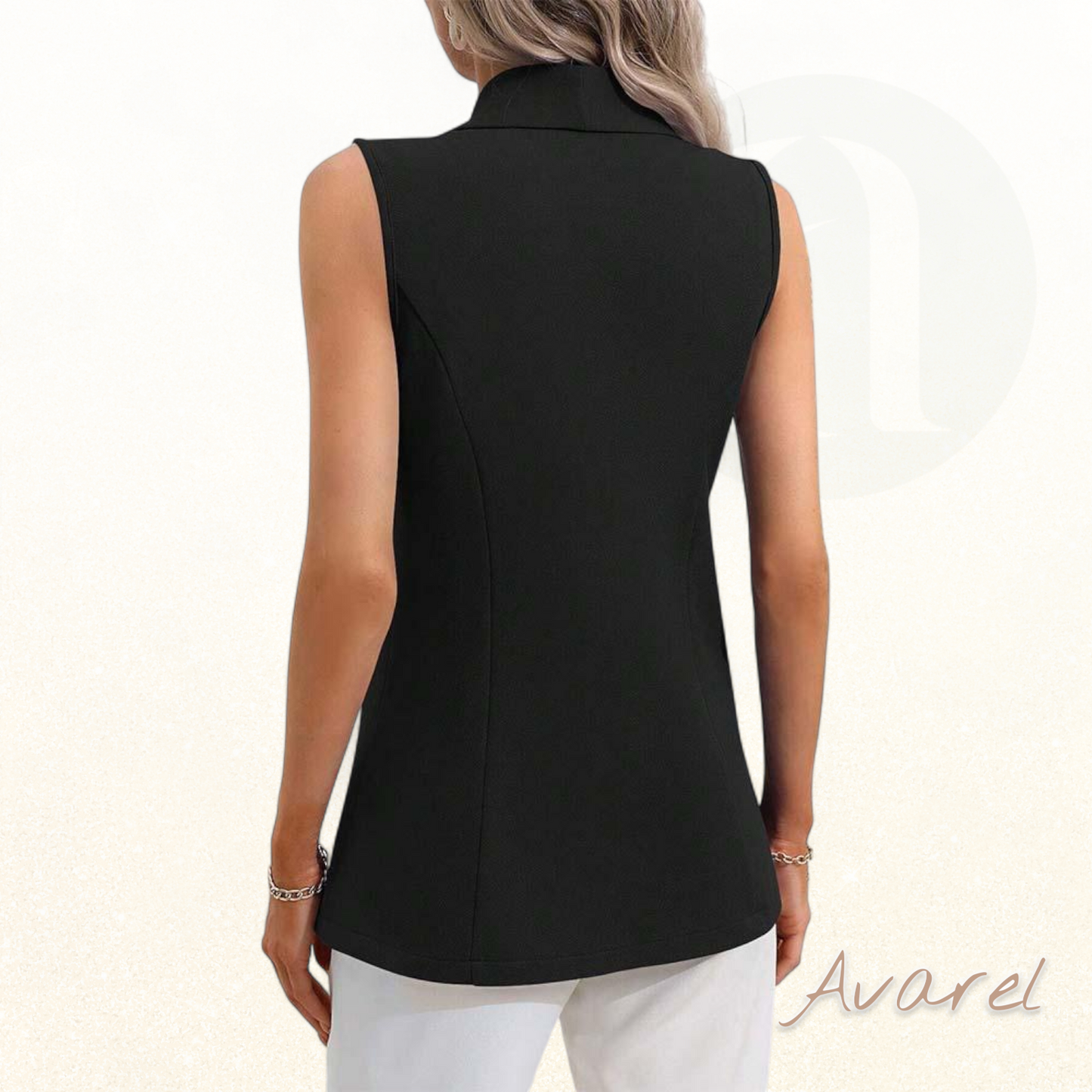 Stilvoll ärmellosi Strickjacke mit Knopfverschluss - Perfekt für jede Gelegenheit