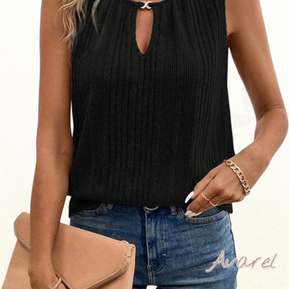 Stylischs Tanktop mit elegante quadratische Halsusschnitt und moderne, texturierti Design