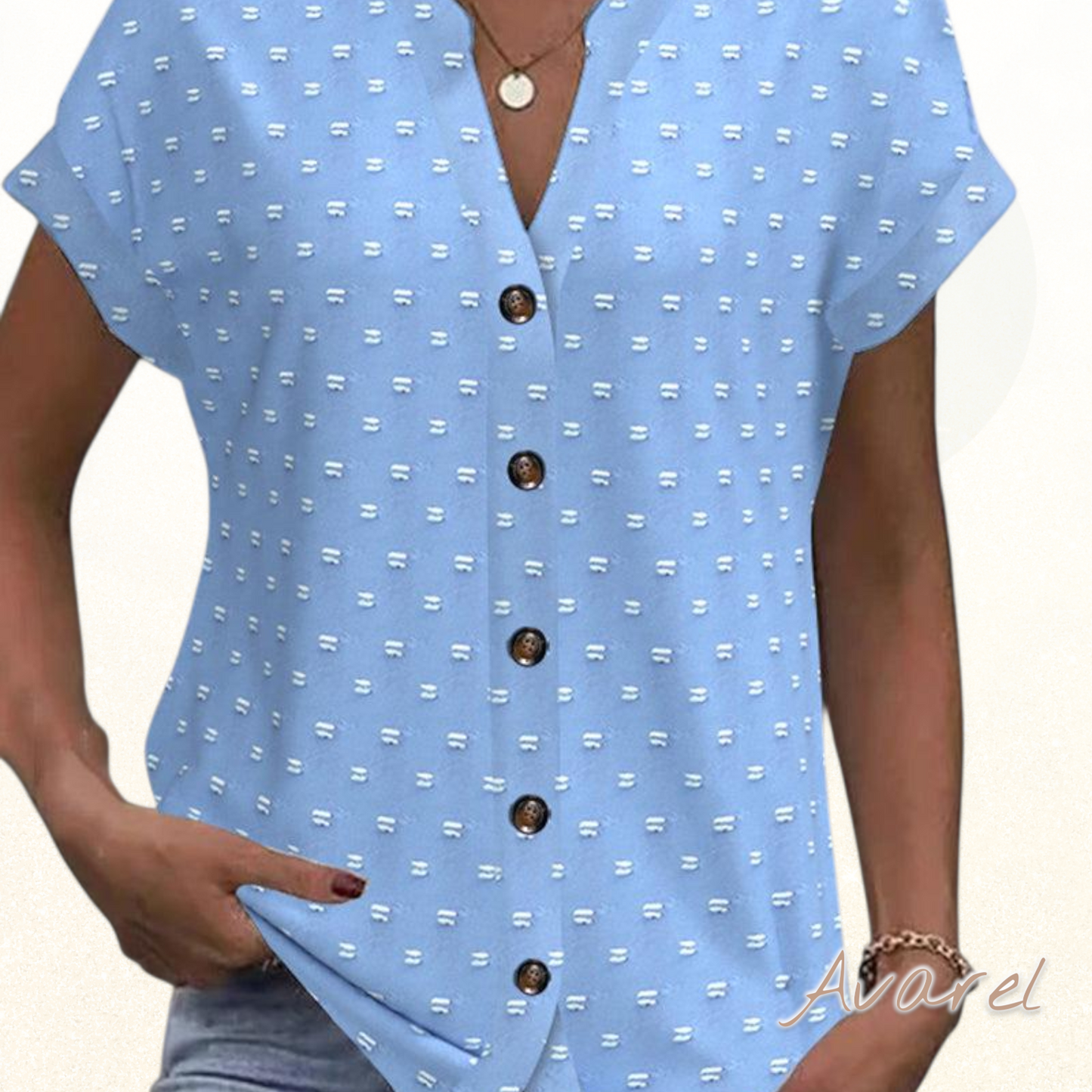 Eleganti blueti Bluse mit trendy Drop-Shoulder-Design