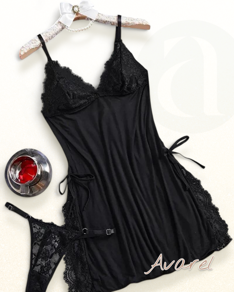 Verführerische sexy Dessous mit tiefem V-Ausschnitt