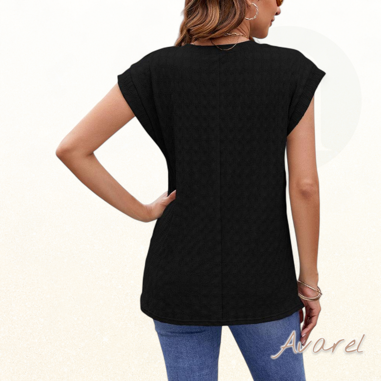 Stilvolles einfarbiges kurze Arm T-Shirt mit Rundhals-Ausschnitt