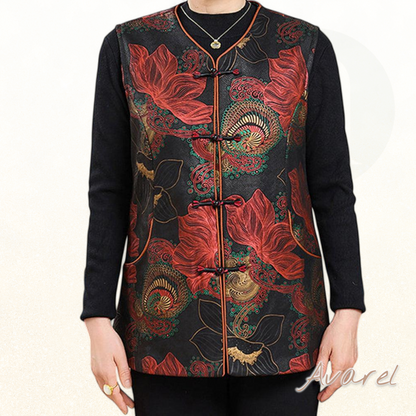 Retro-Chic West mit orientalischer Blumenstickerei für stilvolle Look