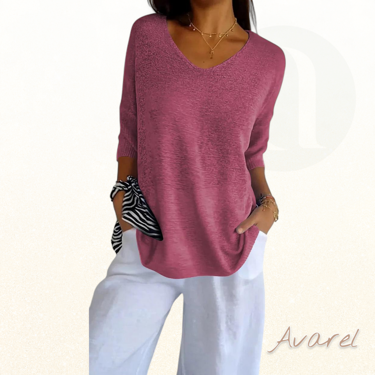 Kateria | Damenbluse mit V-Ausschnitt – modisch, bequem und stilvoll für dr perfekte Look