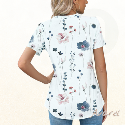 T-Shirt Rundhals Allmatch mit trendy Drukkig für jede Gelegenheit