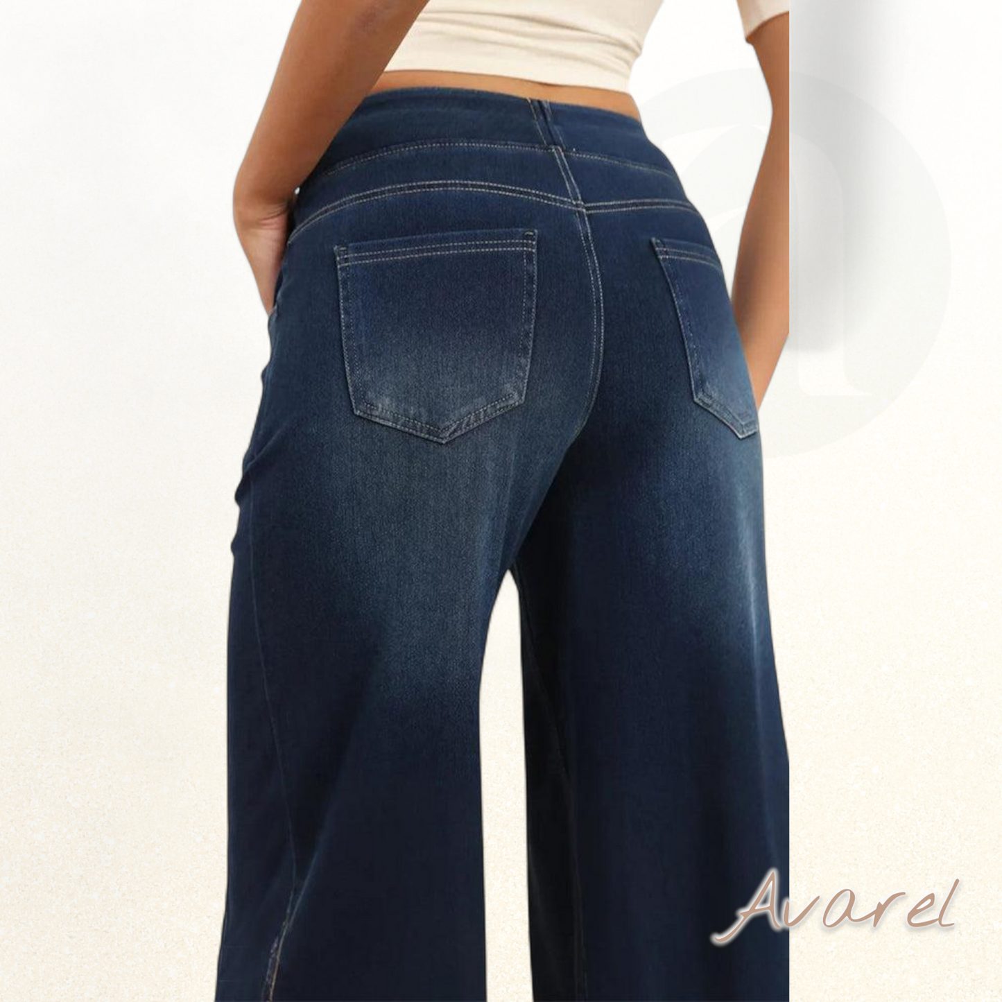 Hoch taillierte, gewaschene Jeans mit weiter, lässiger Passform für einen trendigen und bequemen Style