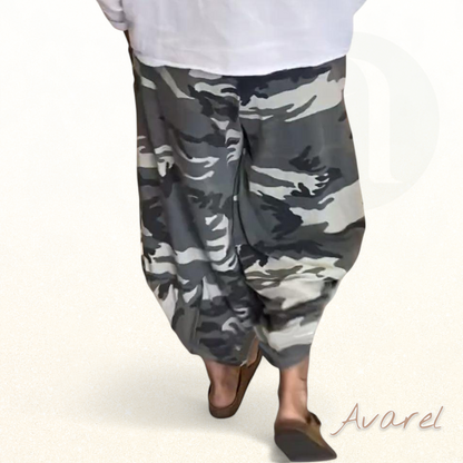 bequem Hose mit trendy Camouflage-Print und praktisch Tasche