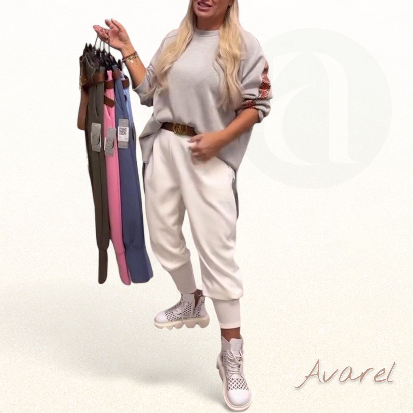 Hose in schlichte Unifarbä für stilvolli Einfachheit