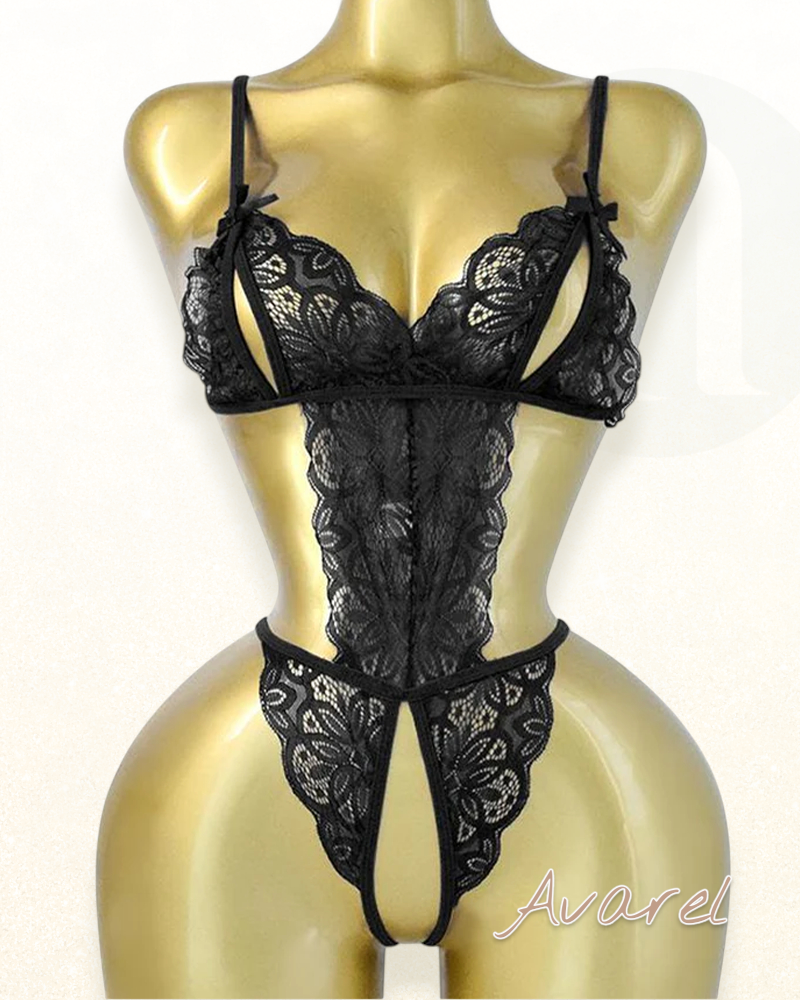 Sexy eijitäligi Spitze-Lingerie mit Schleife