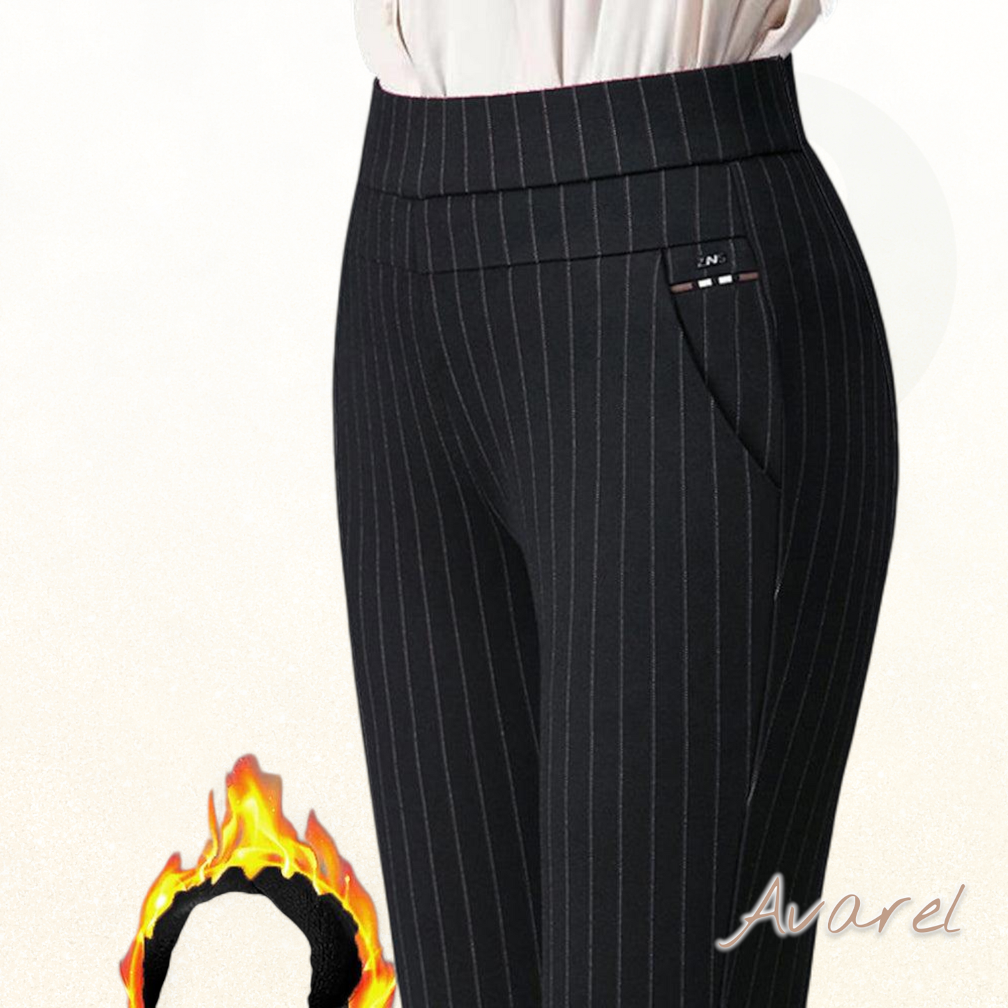 Stilvoll Hochtaillierte Hose mit praktische Tasche für de perfekte Look