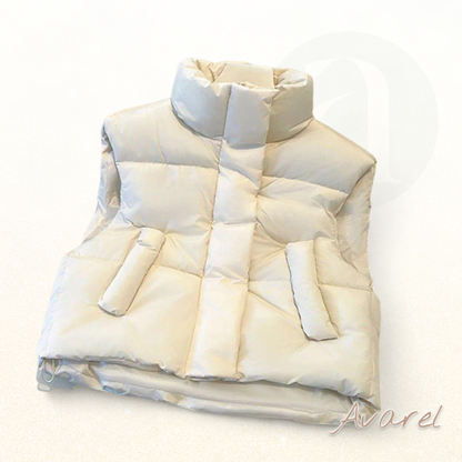 Chic Damen Sintless Top mit Hohem Kragen und Knopf-Details – Stylisch und Guet Gfühl Look